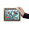 Handcrafted Wooden Jewelry Box with Persian Khatam Birds Pattern