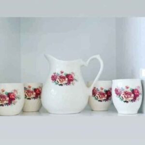 Set of Handcrafted Pottery Pitcher & Cups Set Model Sabalan