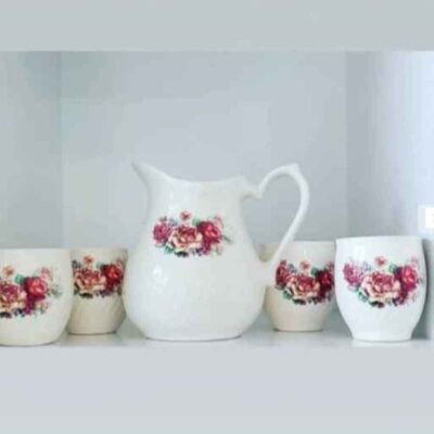 Set of Handcrafted Pottery Pitcher & Cups Set Model Sabalan