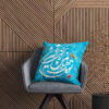 Persian Velvet Cushion Cover - Calligraphy Blue Moon Design (Set of 2)