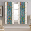 Printed Velvet Eyelet Curtain – Floral Rozhin
