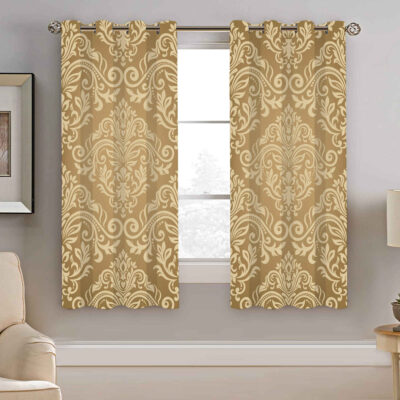 Printed Velvet Eyelet Curtain – Floral Nikan
