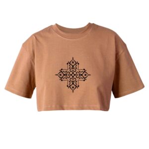 Women’s Short Sleeve Crop Top Model Mahan