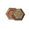 Handcrafted Wooden Jewelry Box with Persian Khatam Floral Design (x2)