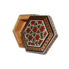 Handcrafted Wooden Jewelry Box with Persian Khatam Floral Design (x2)