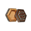 Handcrafted Wooden Jewelry Box with Persian Khatam Floral Design (x2)