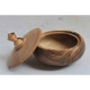Handcrafted Wooden Sugar Bowl with Lid - Rustic Style & Natural Walnut Wood