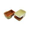 Handcrafted Wooden Jewelry Box with Persian Khatam Yellow Design