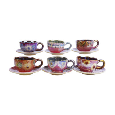Persian Teacup Set with Saucer - Jordan Ceramic Design