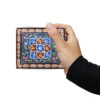 Handcrafted Persian Wooden Jewelry Box with Khatam Flowers