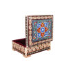 Handcrafted Persian Wooden Jewelry Box with Khatam Flowers