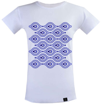 Cotton Blend Short Sleeve T-Shirt Model Baran with Persian Geometric Art