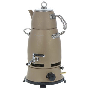 Gas Samovar Tea Maker with Teapot Model Zomorodian 4-Liter