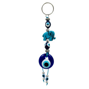 Blue Evil Eye Keychain – Elephant Model