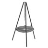 Cauldron Campfire Cooking Tripod with Pan & Kettle – 3-Piece Model for Camping