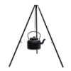 Cauldron Campfire Cooking Tripod with Pan & Kettle – 3-Piece Model for Camping
