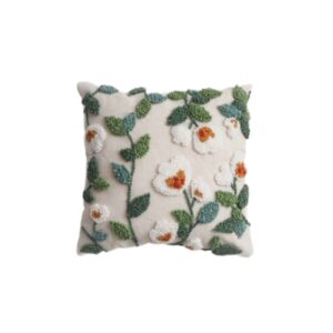 Punch Needle Cushion Cover – Embroidered Nobahar Design