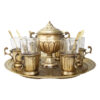Persian Brass Samovar Decorative Charcoal Tea Maker 2.5-Liter (19 Pcs)