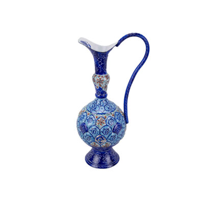 Decorative Pitcher Handcrafted With Persian Minakari Enamel Roya