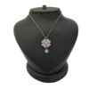 Silver Necklace with Evil Eye Theme Clover