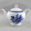 Porcelain Serving Teapot in White with Floral Motif Florance