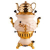 Gas Samovar Tea Maker with Teapot Modern Geometric Design Model Afrina 6-Liter