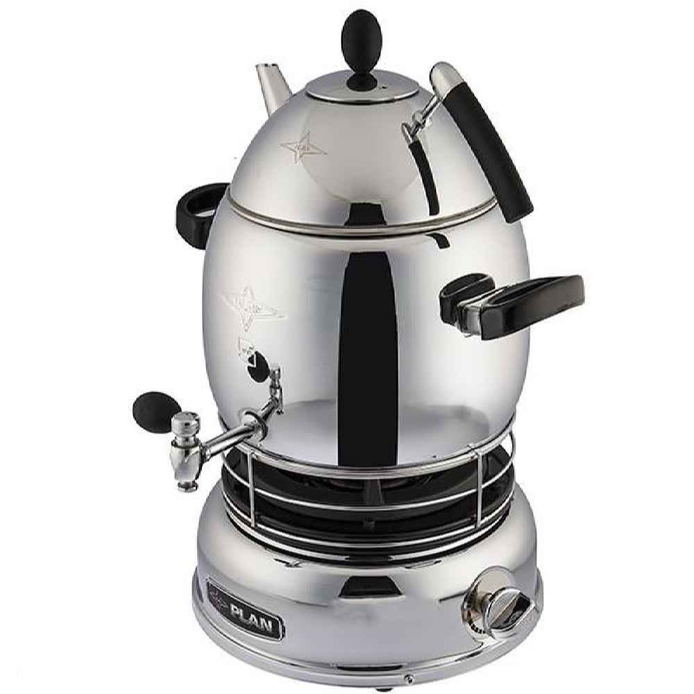 Gas Samovar Tea Maker with Teapot Modern Design 5-Liter