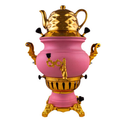 Gas Samovar Tea Maker with Teapot Modern Geometric Design Model Adasi 6-Liter