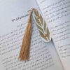 Golden Leather Bookmark Model Barg
