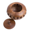 Handcrafted Wooden Sugar Bowl with Lid - Rustic Style Alborz