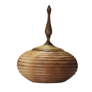 Handcrafted Wooden Sugar Bowl with Lid – Rustic Style Gerdo