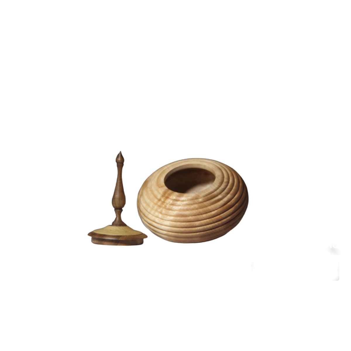 Handcrafted Wooden Sugar Bowl with Lid – Rustic Style Gerdo