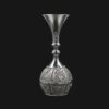 Decorative Persian Filigree Silver-Coated Bottle Vase, Featuring the Kiana Design with Traditional Floral Detailing