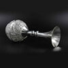 Decorative Persian Filigree Silver-Coated Bottle Vase, Featuring the Kiana Design with Traditional Floral Detailing