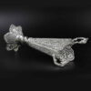 Decorative Persian Filigree Silver-Coated Trumpet Vase, Featuring the Ermia Design with Classic Floral Patterns