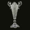Decorative Persian Filigree Silver-Coated Trumpet Vase, Featuring the Mahsa Design for a Timeless Decorative Appeal
