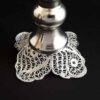 Decorative Persian Filigree Silver-Coated Trumpet Vase, Featuring the Tina Design for an Elegant Home Accent