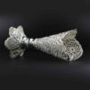 Decorative Persian Filigree Silver-Coated Trumpet Vase, Featuring the Yasin Design for an Artistic Decorative Piece