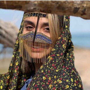 Handcrafted Rhinestone Battoulah Mask – Gulf Burqa Asenat Model