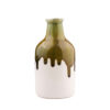 Handmade Decorative Single Stem Pottery Vase, Featuring a Drip Glaze Design in the Ahoora Model for a Boho Vibe
