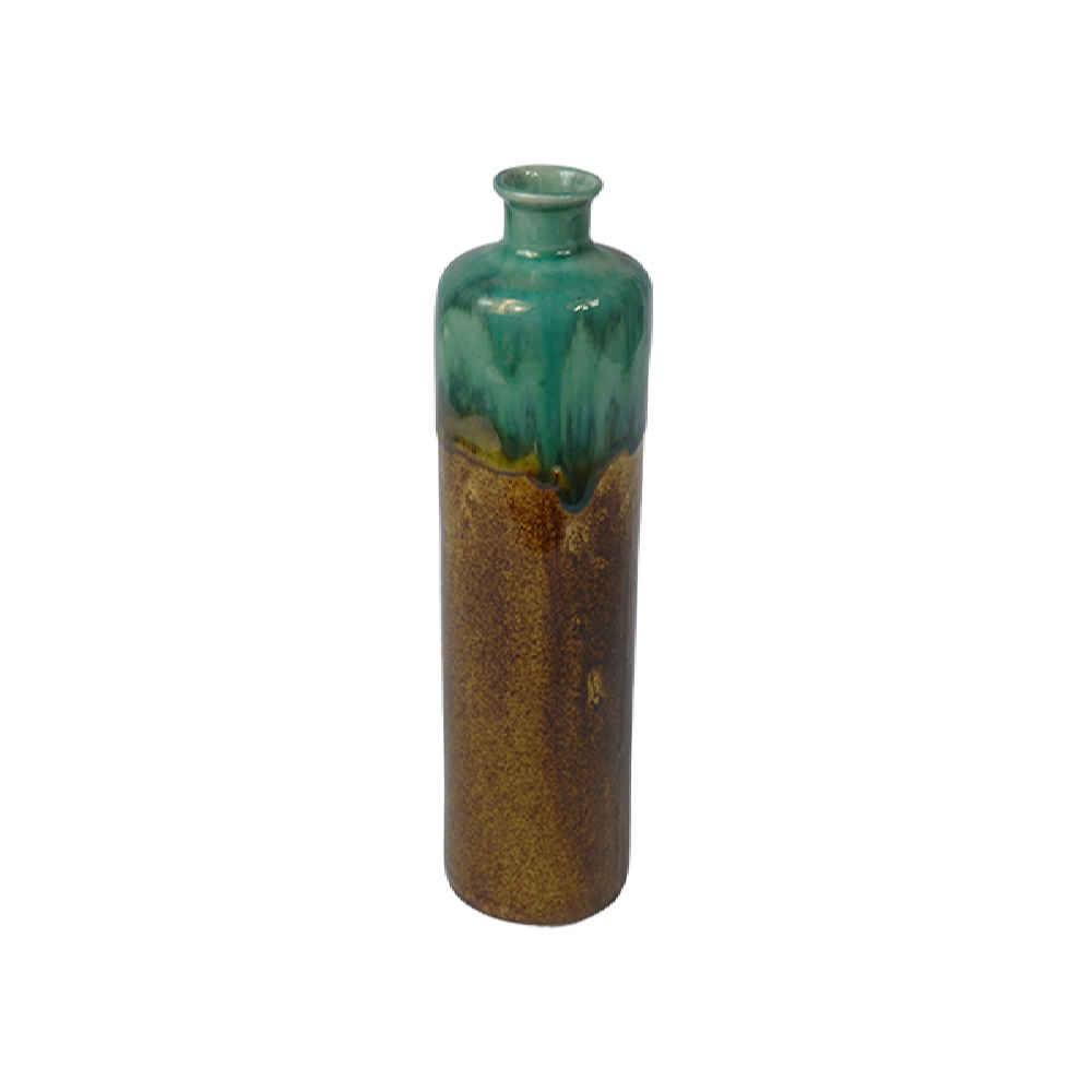 Decorative Mini Flower Pottery Vase with a Chic Drip Glaze Design, Offering a Luxurious Look for Small Spaces