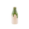 Contemporary Pottery Bud Vase with a Green Drip Glaze Design, Perfect for Modern Boho Interiors