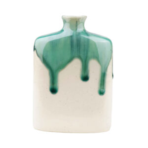 Bud Pottery Vase with a Drip Glaze Design, Handcrafted and Featuring the Katrin Model for Decorative Elegance