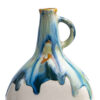 Handmade Bud Pottery Vase with a Drip Glaze Design and Handle, Ideal for Adding Charm to Your Living Room