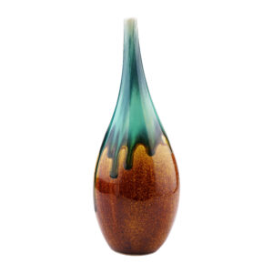 Decorative Mini Flower Pottery Vase, Handcrafted with a Beautiful Drip Glaze Design for a Unique Accent