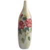 Handcrafted Decorative Bud Pottery Vase, Hand-Painted with a Classic Floral Design for Timeless Appeal