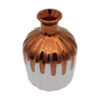 Handcrafted Decorative Single Stem Pottery Vase, Featuring a Drip Glaze Design in a Warm Brown Tone
