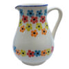Handcrafted Pottery Pitcher - Golbarg White Floral Design