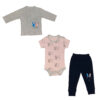 Long Sleeve Shirt Set Rabbit Pattern Model Lite (3 Pcs)