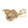 Metal Owl Keychain - Evil Eye Design